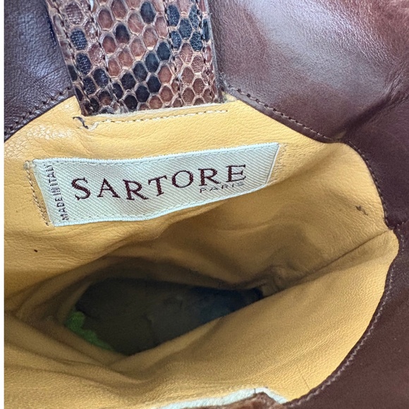 Sartore Paris Snakeskin & Leather Cowboy Boots – Made in Italy – EU 39 (US 8.5) - Picture 6 of 8